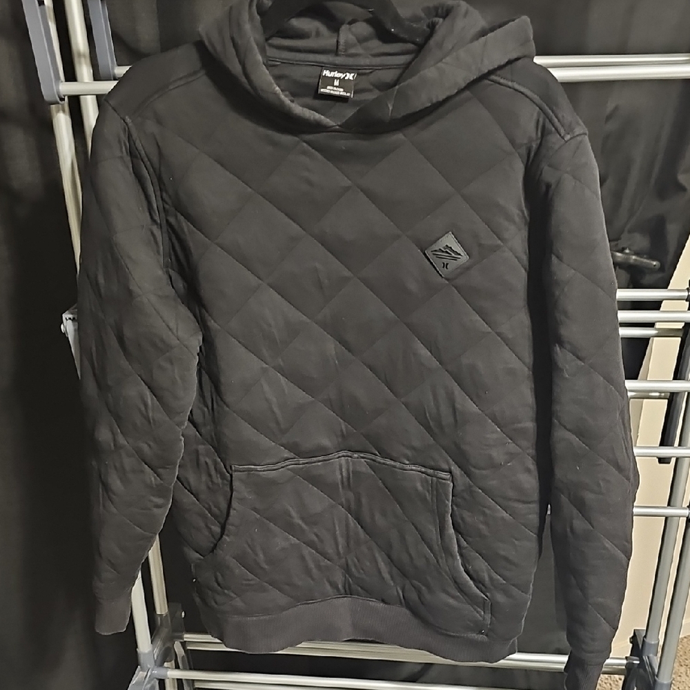 Hurley Black Quilted Hoodie